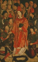 Św. Wincenty z Saragossy (zm. 304), Protektor Lizbony, z Ołtarza Św. Wincentego, ok. 1495